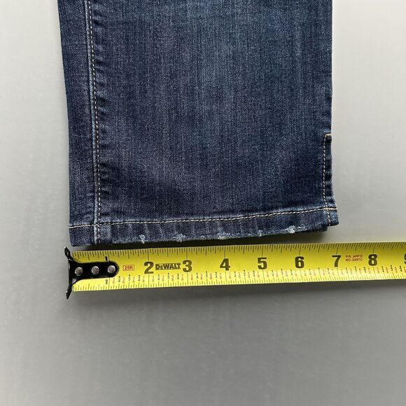 Simply Vera Wang Women’s Blue Dark Wash 10P Petite Mid Rise Capri Stretch Denim - Picture 6 of 9